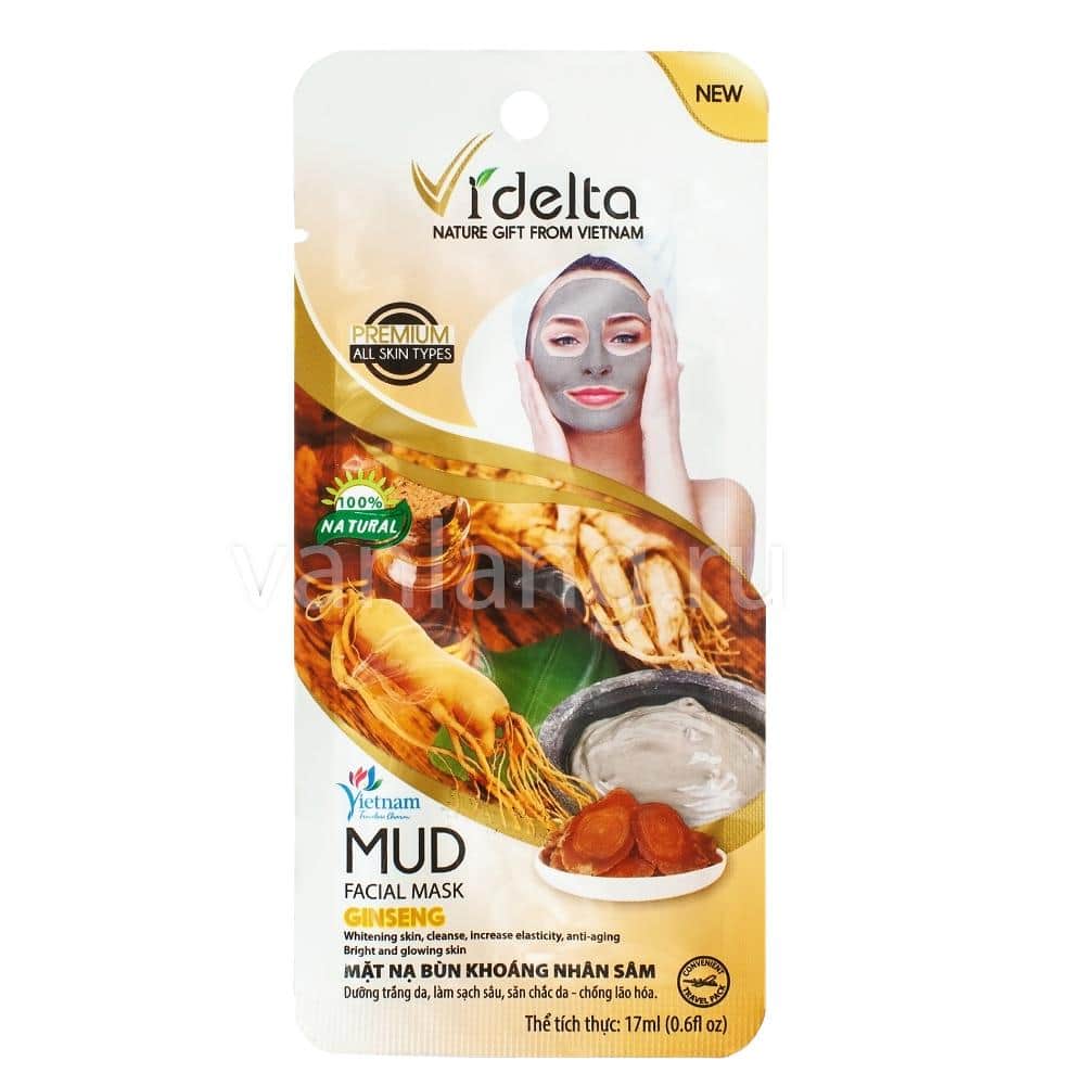 Videlta - Грязевая маска с женьшенем 1 саше17мл